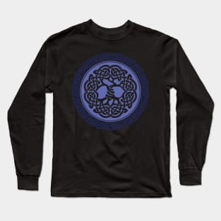 Celtic Tree of Life, blue Long Sleeve T-Shirt